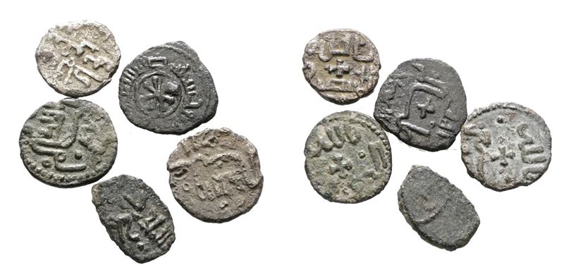 Messina. Regno di Sicilia. Lotto di 5 Kharruba Normanne