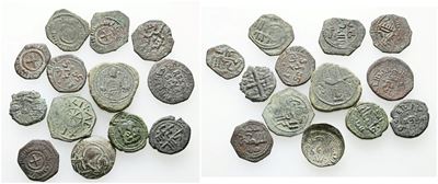 Messina. Regno di Sicilia. Lotto di 13 Monete Normanne. Date, Nominali, Conservazioni e Metalli V...