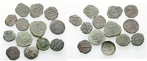 MESSINA. REGNO DI SICILIA. Lotto di 13 monete normanne. Date, nominali, conservazioni e metalli vari