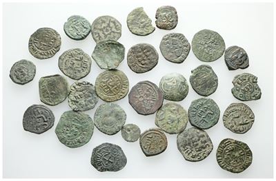 Messina. Regno di Sicilia. Lotto di 31 Monete Normanne. Date, Nominali, Conservazioni e Metalli V...