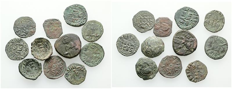 Messina. Regno di Sicilia. Lotto di 11 Monete Normanne. Date, Nominali, Conservazioni e Metalli V...