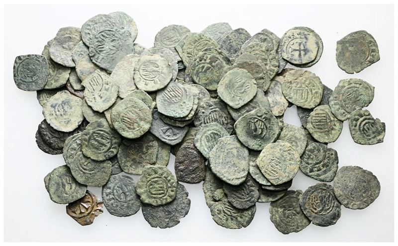 Messina. Regno di Sicilia. Lorro di 113 Monete Medievali del Regno di Sicilia. Date, Nominali, Co...