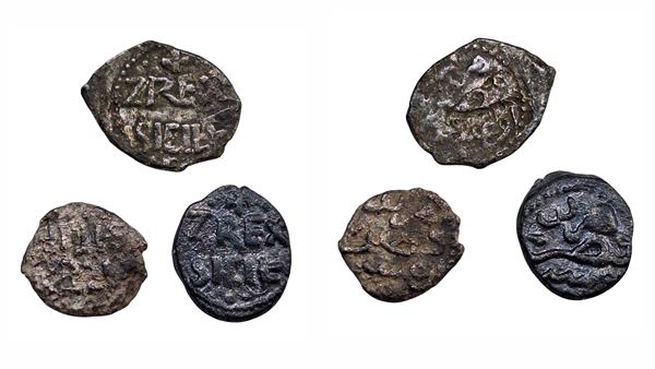 PALERMO. REGNO DI SICILIA. Enrico VI 1194-1197. Lotto di 3 monete. Date, nominali, conservazioni e metalli vari