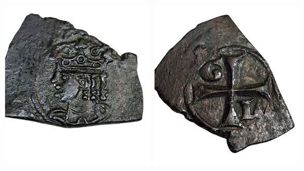 MESSINA. REGNO DI SICILIA. Federico IV (1355-1377). Quadrigato. Mir 204