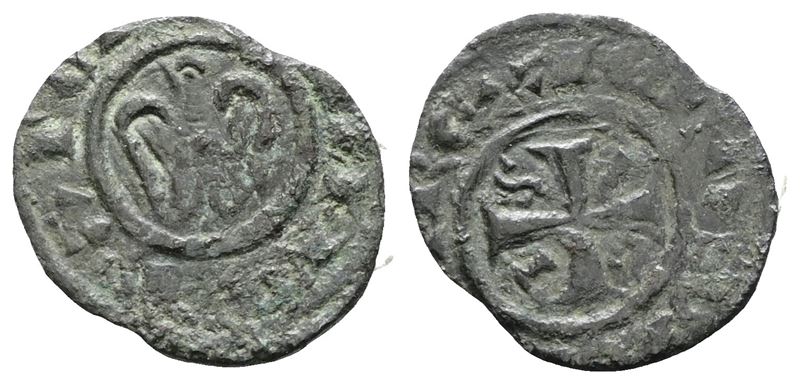 Messina. Regno di Sicilia. Federico II. Mezzo Denaro. Mir 111; Mi; 0,36gr; Rr