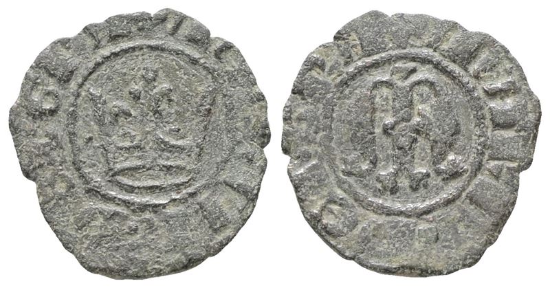 Messina. Regno di Sicilia. Maria e Martino (1396-1402). Denaro. Mir 217. Mi; 0,36gr. Nc