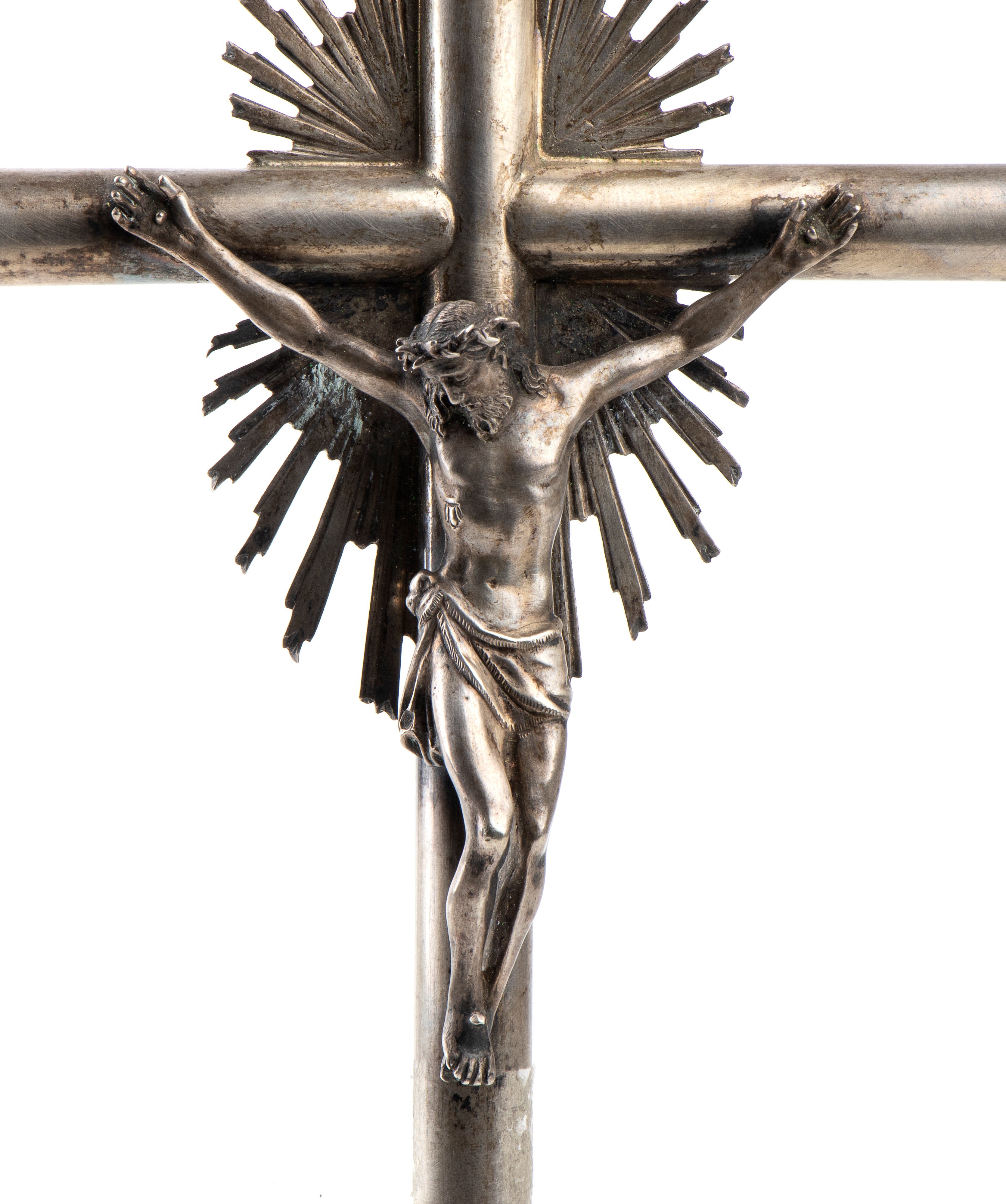 Giuseppe Pocaterra - Crocifisso con Corpus Christi in argento (Roma, 1869-1872)