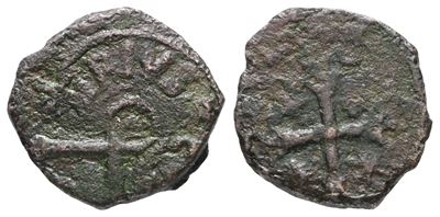 Salerno. Ruggero II (1105-1154). Follaro/frazione. Cappelli 140 (ribattuto). Cu; 1,23gr.