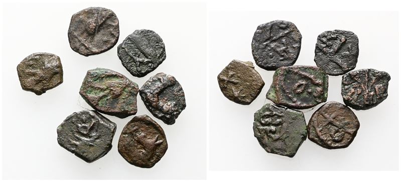 SALERNO. Lotto di 7 Follari/frazioni. Nominali, conservazioni vari