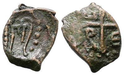 Capua. Principato di Salerno/capua. Follaro/frazione. Cu; 1,30gr.