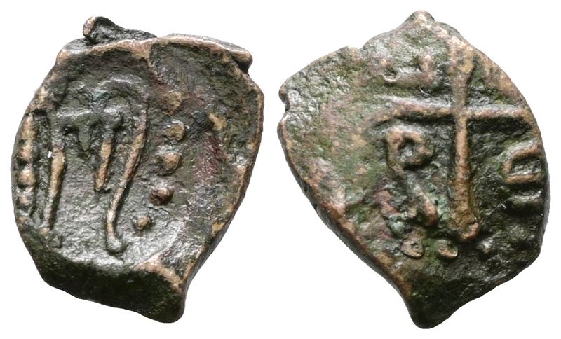Capua. Principato di Salerno/capua. Follaro/frazione. Cu; 1,30gr.