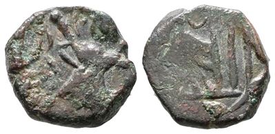 Capua. Principato di Salerno/capua. Follaro/frazione. Cu; 1,45gr.