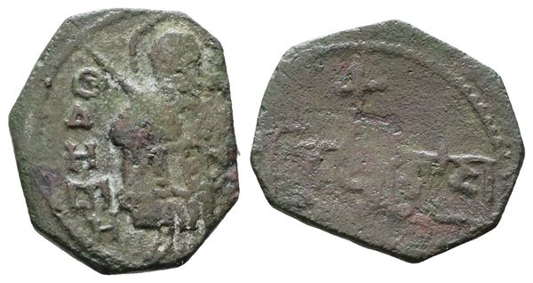 BARI. Ruggero II, Follaro con San Demetrio. CU; 1,07gr.