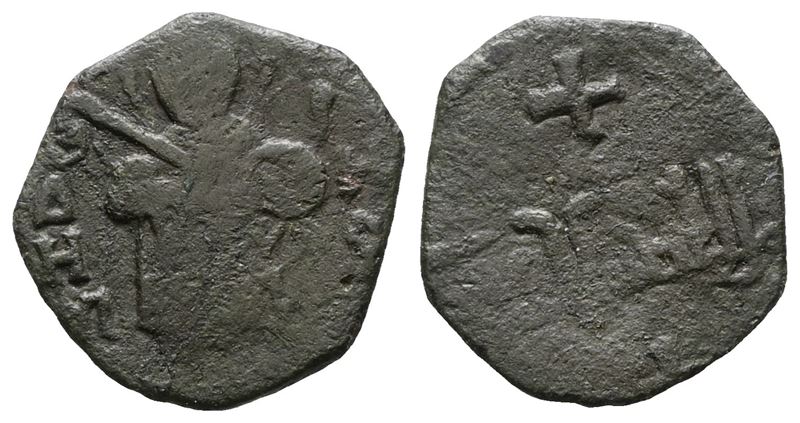 Bari. Ruggero II, Follaro con San Demetrio. Cu; 0,91gr.