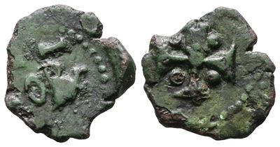 Salerno. Ruggero II (1105-1154). Follaro - Cappelli 136. Cu; 1,25gr.