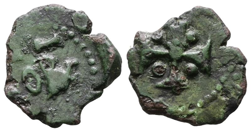 Salerno. Ruggero II (1105-1154). Follaro - Cappelli 136. Cu; 1,25gr.