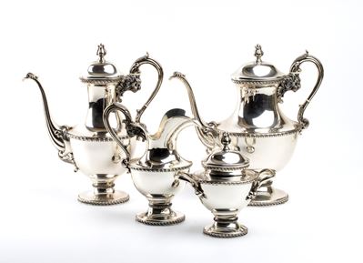 Fabbrica Argenteria F.lli Borzoni, Servizio da tè e caffè in argento 800 (Vercelli, XX secolo)