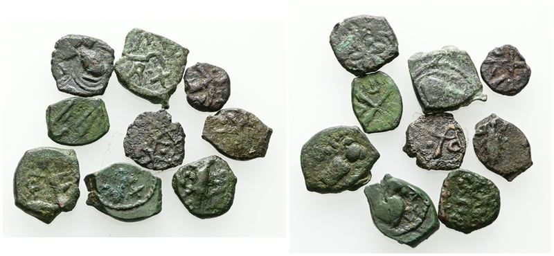 SALERNO. Lotto di 9 Follari. Date, nominali, conservazioni e metalli vari