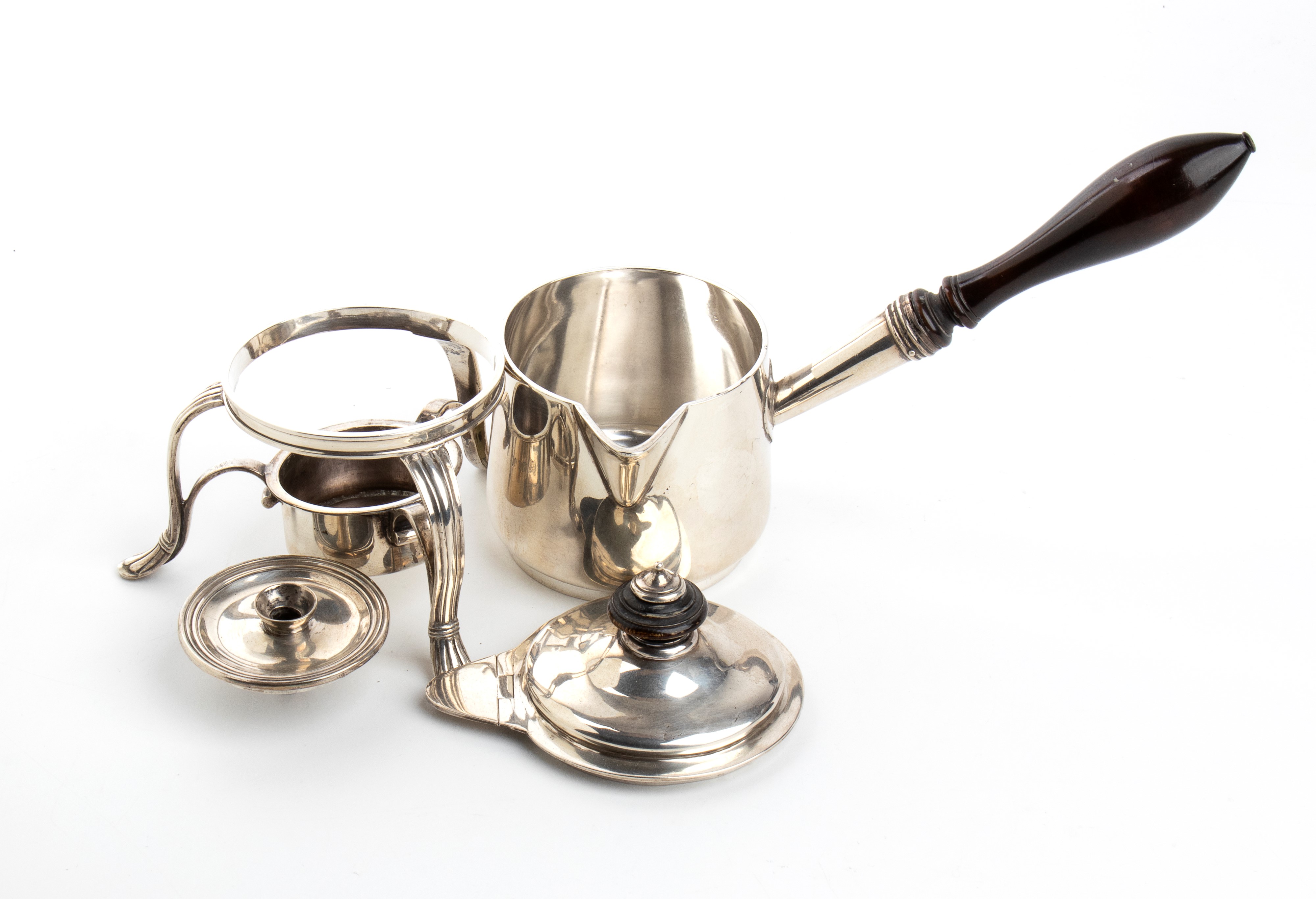 Edward, Edward Junior, John & William Barnard - Scalda brandy vittoriano inglese in argento 925