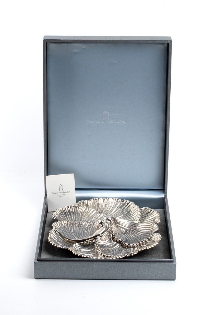 Gianmaria Buccellati - Centrotavola conchiglie marine intrecciate in argento 925/1000