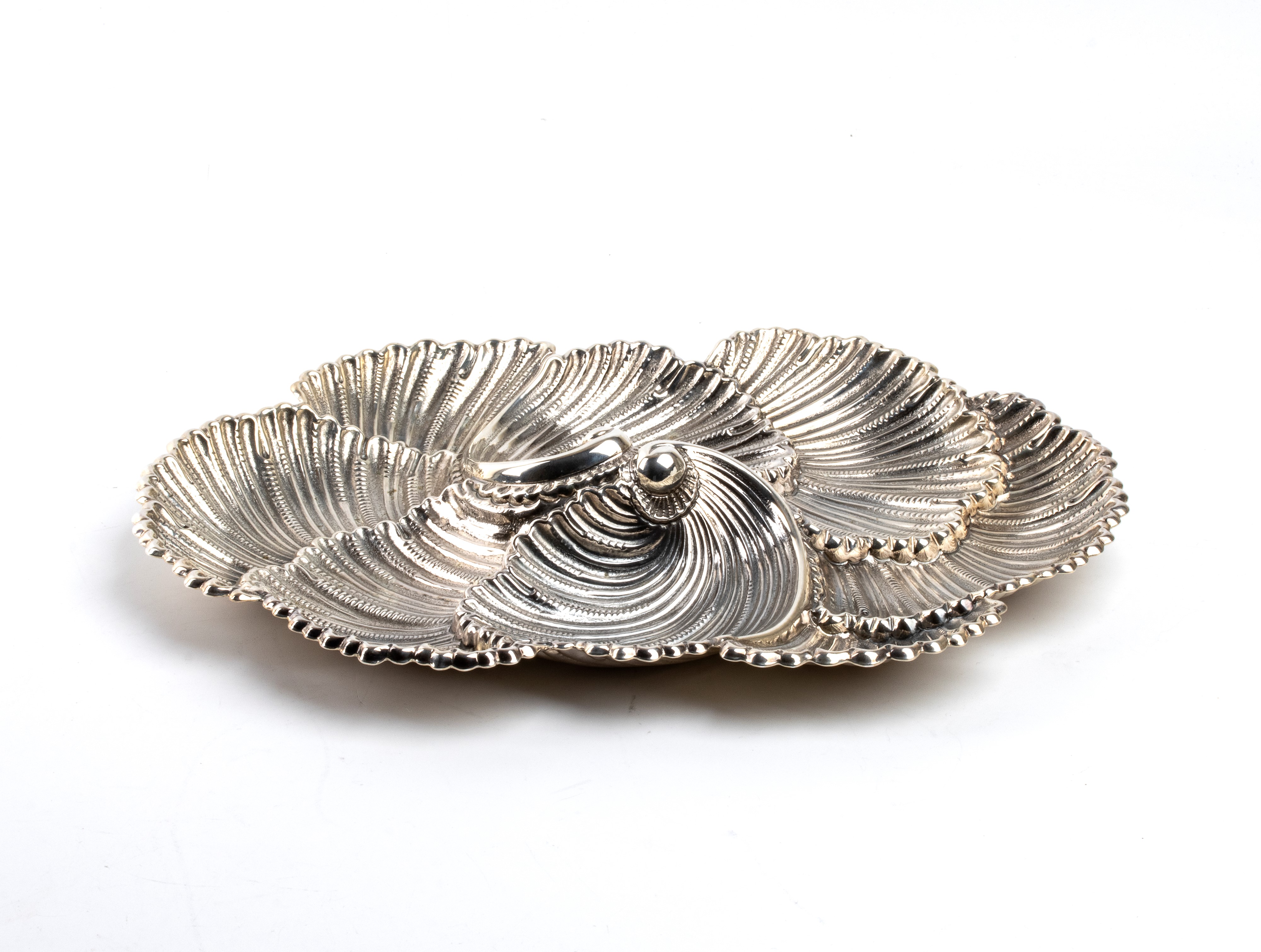 Gianmaria Buccellati - Centrotavola conchiglie marine intrecciate in argento 925/1000