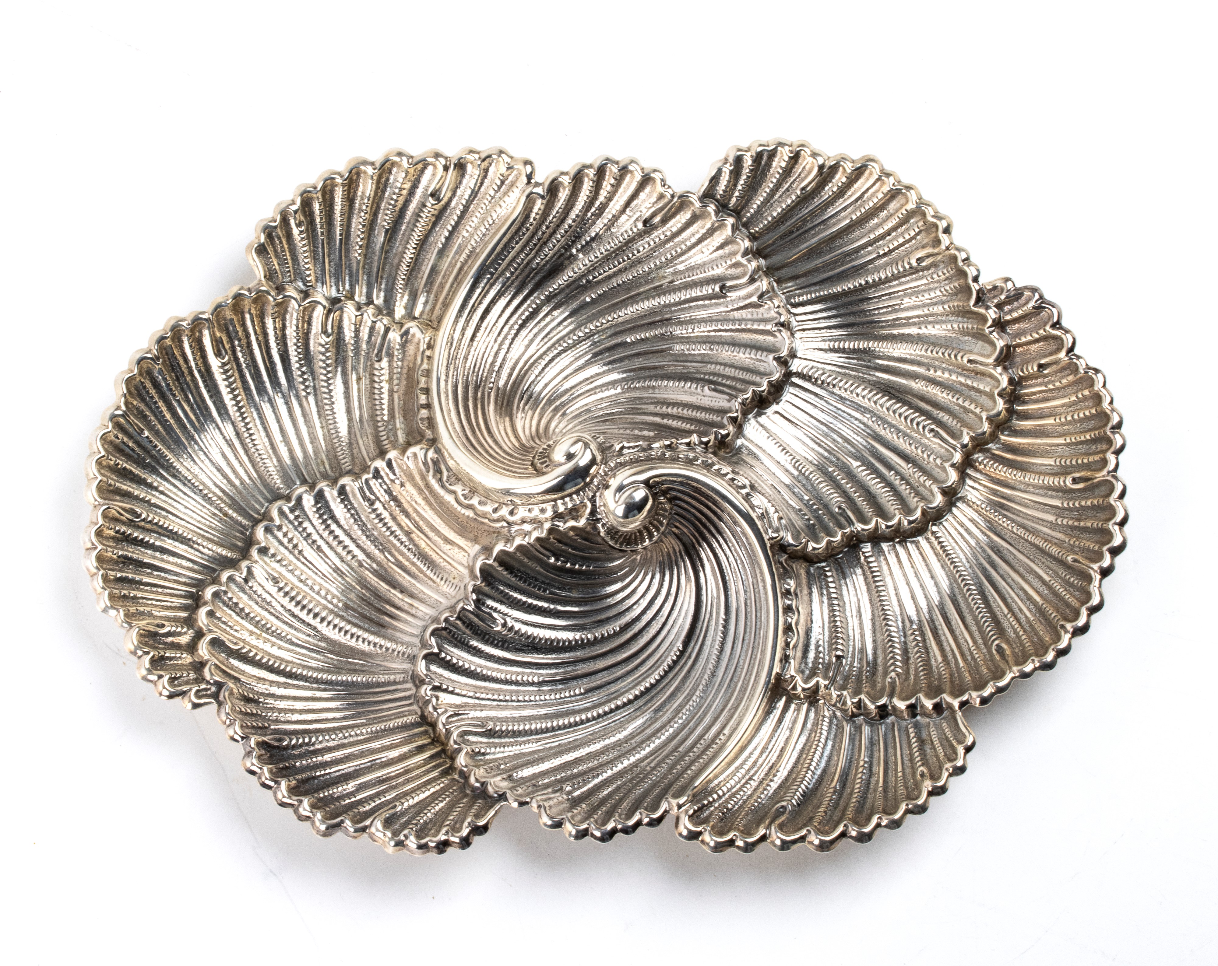 Gianmaria Buccellati - Centrotavola conchiglie marine intrecciate in argento 925/1000