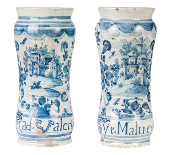 Pair of apothecary jars,