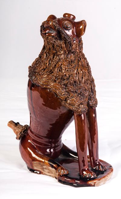 Fischietto Zoomorfo a Forma di Cane in Ceramica