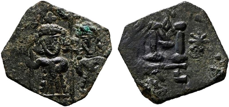 Giustiniano II, Moneta in bronzo, 705-711 d.C.