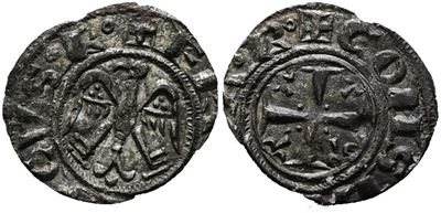 Messina. Regno di Sicilia. Federico II (1197-1250). Denaro. Mir 83; Mi; 0,44gr