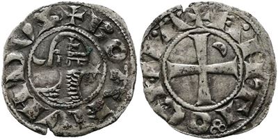 Antiochia. Boemondo III (1163-1201). Denaro. Metcalf Crusades 378; Ag; 0,95gr