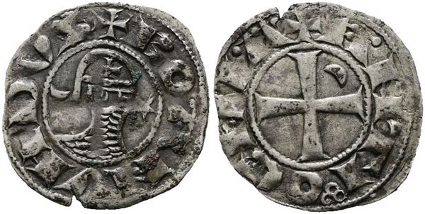 ANTIOCHIA. Boemondo III (1163-1201). Denaro. Metcalf Crusades 378; Ag; 0,95gr