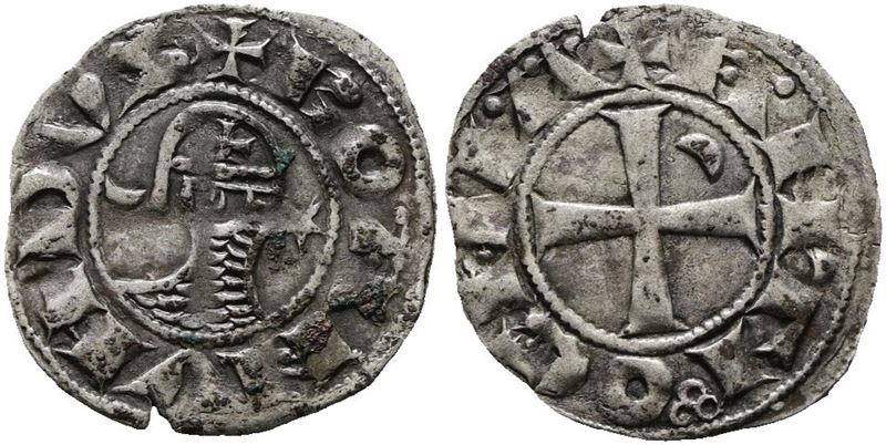 Antiochia. Boemondo III (1163-1201). Denaro. Metcalf Crusades 378; Ag; 0,95gr