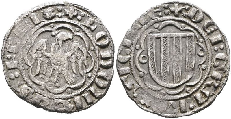 Messina. Regno di Sicilia. Ludovico D'aragona (1342-1355). Pierreale. Mir 190; Ag; 3,15gr