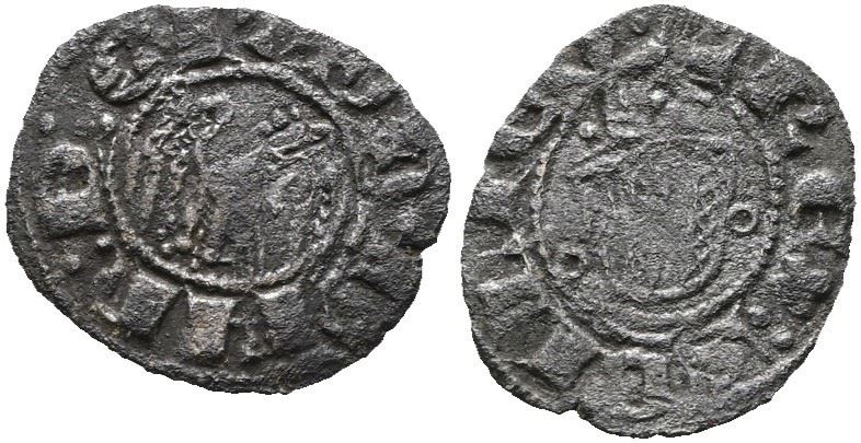 Messina. Regno di Sicilia. Martino il Giovane (1402-1409). Denaro. Mir 222; Cu; 0,55gr