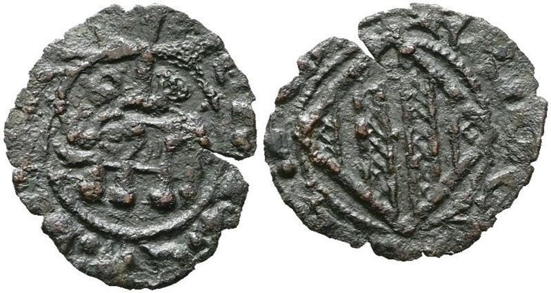 Catania. Regno di Sicilia. Federico IV D'aragona (1355-1377). Denaro. Mir 1; Spahr 271a; Cu; 0,4g...