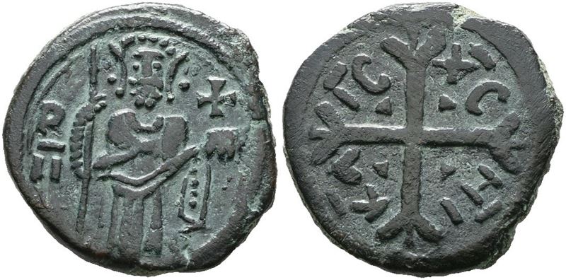 Messina. Regno di Sicilia. Ruggero II (1105-1154). Follaro. Mir 20; Cu; 5gr; Raro