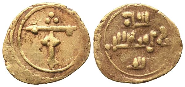 MESSINA. Regno di Sicilia. Ruggero I (Conte) (1072-1101). Tarì; Au (0,97 g; 12,2 mm)