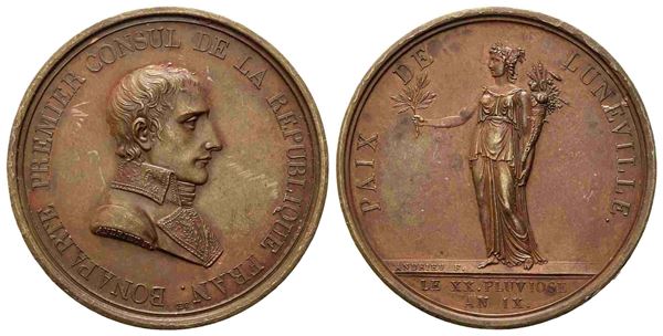 FRANCIA. Napoleone Bonaparte, Consolato (1795-1815). Medaglia 1801 per la Pace ...  - Auction Monete e medaglie moderne Italiane ed Estere - Bertolami Fine Art - Casa d'Aste