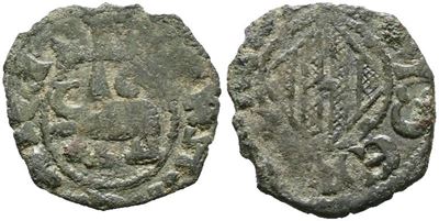 Catania. Regno di Sicilia. Federico IV D'aragona (1355-1377). Denaro. Mir 1; Spahr 266-273; Cu; 0...