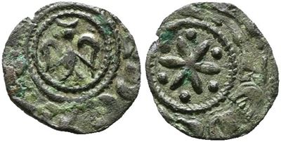 Messina. Regno di Sicilia. Federico II (1197-1250). Denaro (1214). Mir 86; Mi; 0,49; Rr