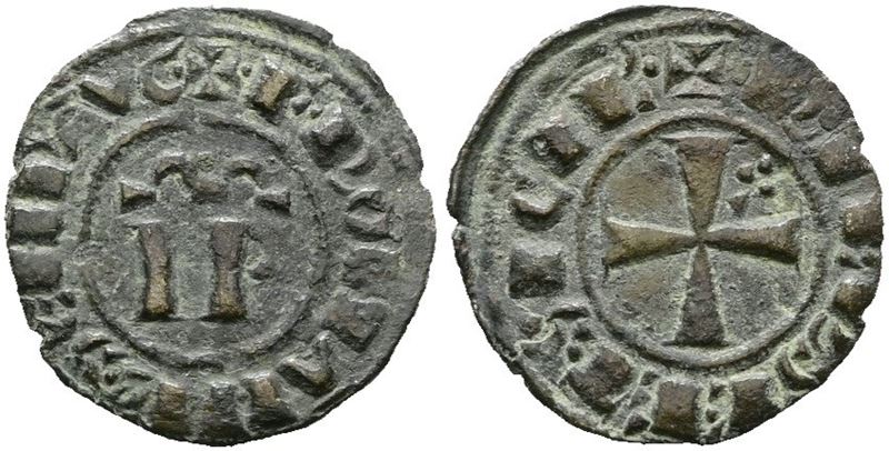Messina. Regno di Sicilia. Federico II (1197-1250). Denaro (1246). Mir 102; Mi; 1,08gr