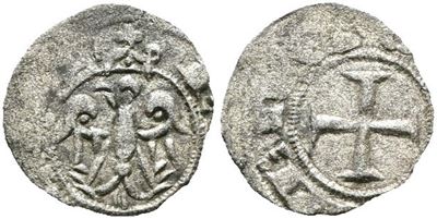 Messina. Regno di Sicilia. Federico II (1197-1250). Mezzo Denaro (1221). Mir 110; Mi; 0,26gr; Rr
