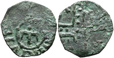 Ruggero II, Follaro (Mir 495; Cu; 1,67 gr; RR) - BB