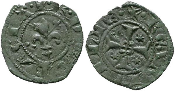 MESSINA. REGNO DI SICILIA. Carlo I d'Angiò (1266-1282). Denaro coniato nel 1267 quando Carlo ottenne la signoria di Firenze. Mir 157, Spahr 25; Mi; 0,77gr; Rraro
