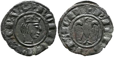 Messina. Regno di Sicilia. Federico II (1197-1250). Denaro (1243). Mir 96; Mi; 0,66gr