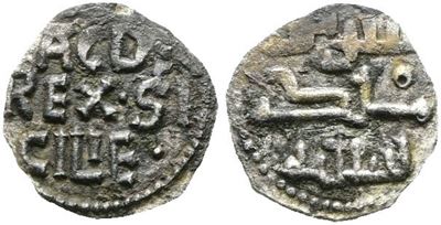 Tancredi, Quarto di tercenario (1190-1194) - Regno di Sicilia, Mir 451, Ag, 0,35