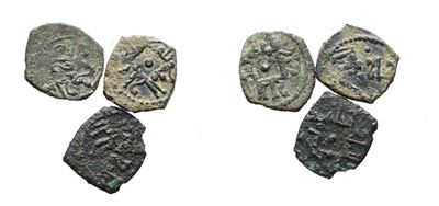 Ruggero I, Lotto di 3 kharrube del Regno di Sicilia (1072-1101), conservazioni e pesi vari