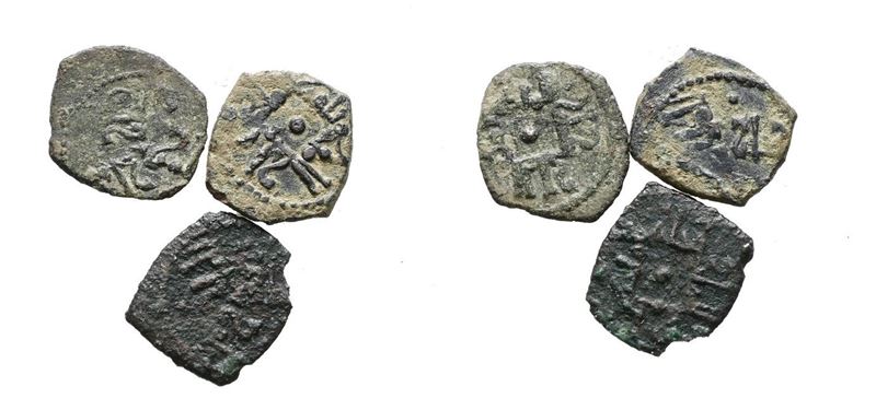 Messina. Regno di Sicilia. Ruggero i (1072-1101). Lotto di 3 Kharrube. Mi; Conservazioni e Pesi V...