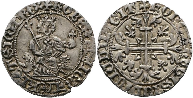 Napoli. Regno di Napoli. Roberto D'angiò (1309-1343). Gigliato. P.r.2; Ag; 3,95gr